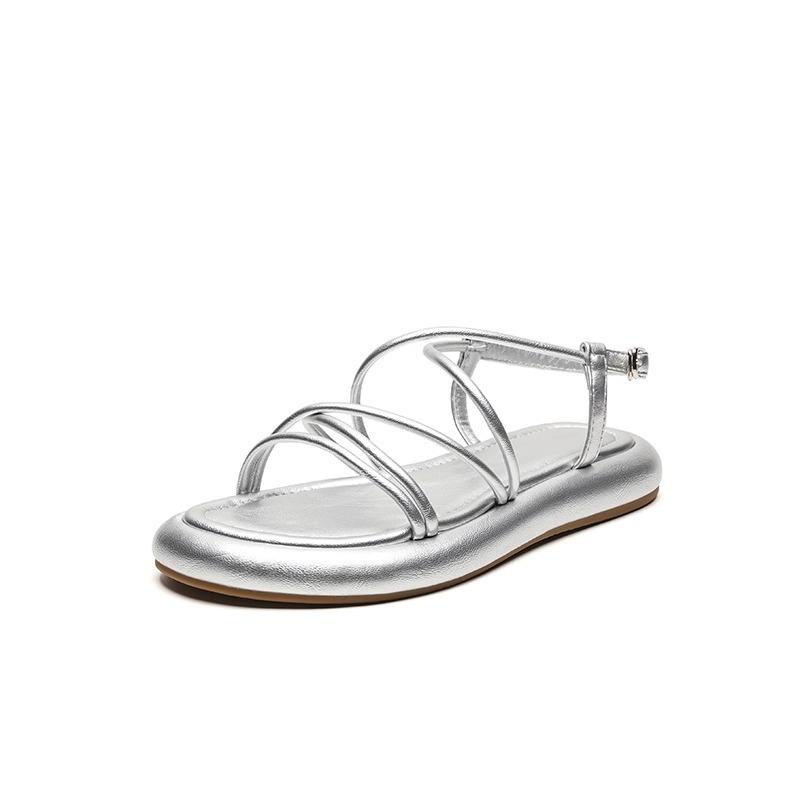 Platform sandals female 2025 summer new fairy style casual soft-soled beach shoes with skirt flat Roman sandals