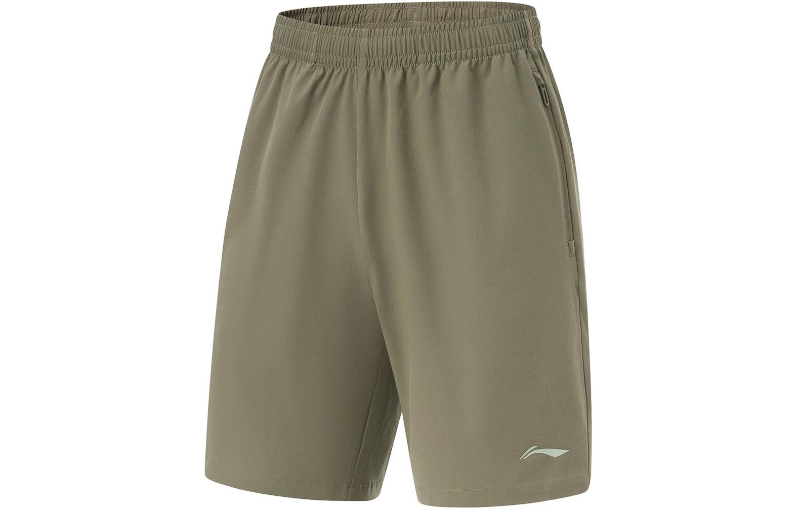 Li Ning Fitness Series Casual Shorts Men s Army Canvas Green AKSU469-12 S