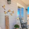 5 Pcs Wooden Flying Bird Wall Art Rustic Scandinavian Style Birds Wall Hanging Decor for Living Room Bedroom Kitchen Office Decor