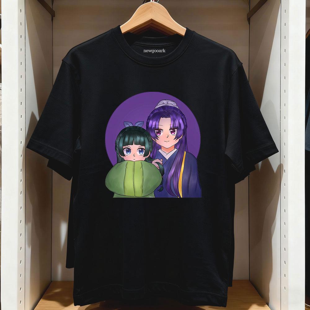 Doodle Eunuch and Apothecary Maomao Anime Classic TShirt Anime Women Unisex Vintage Graphic T Shirts Cotton Oneck Adult Tops Tee