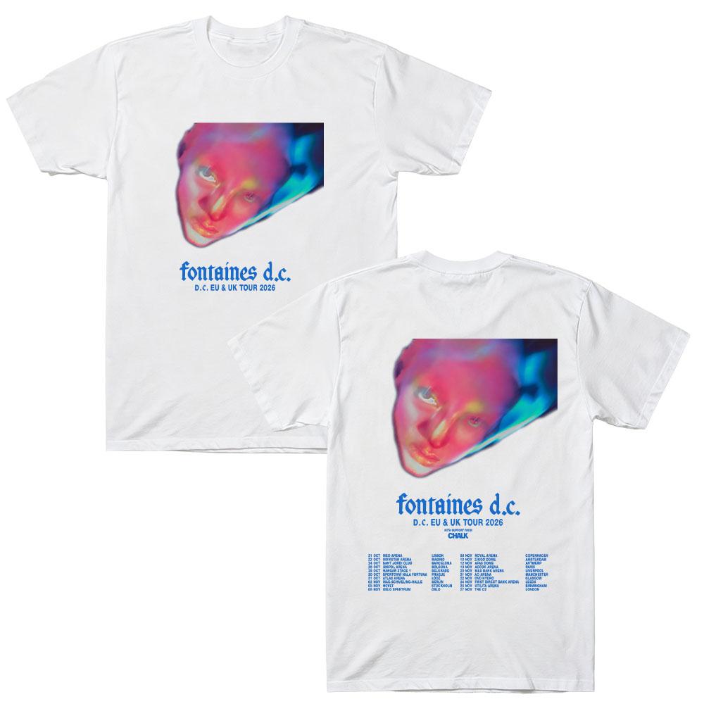 Fontaines D.C. Tour 2026 Merch T‑Shirt Cotton Unisex O‑Neck Short Sleeve Tee Post Punk Indie Rock Oversized Fan Streetwear Tops