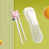 1 Pair Baby Kids Training Tableware Food Sticks Cartoon Animal Chopsticks For Children Cute Cat Elementary Learning Chopstick