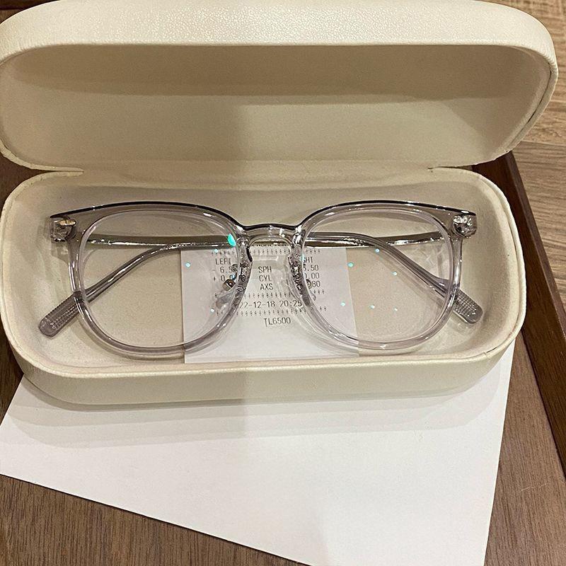 

Myopia Glasses Anti Blue Light Glasses 0~ -6.0 Neutral Style Ins Ultra-light Fashion Lenses Glasses Computer Eyewear Eyeglasses 0 сірий