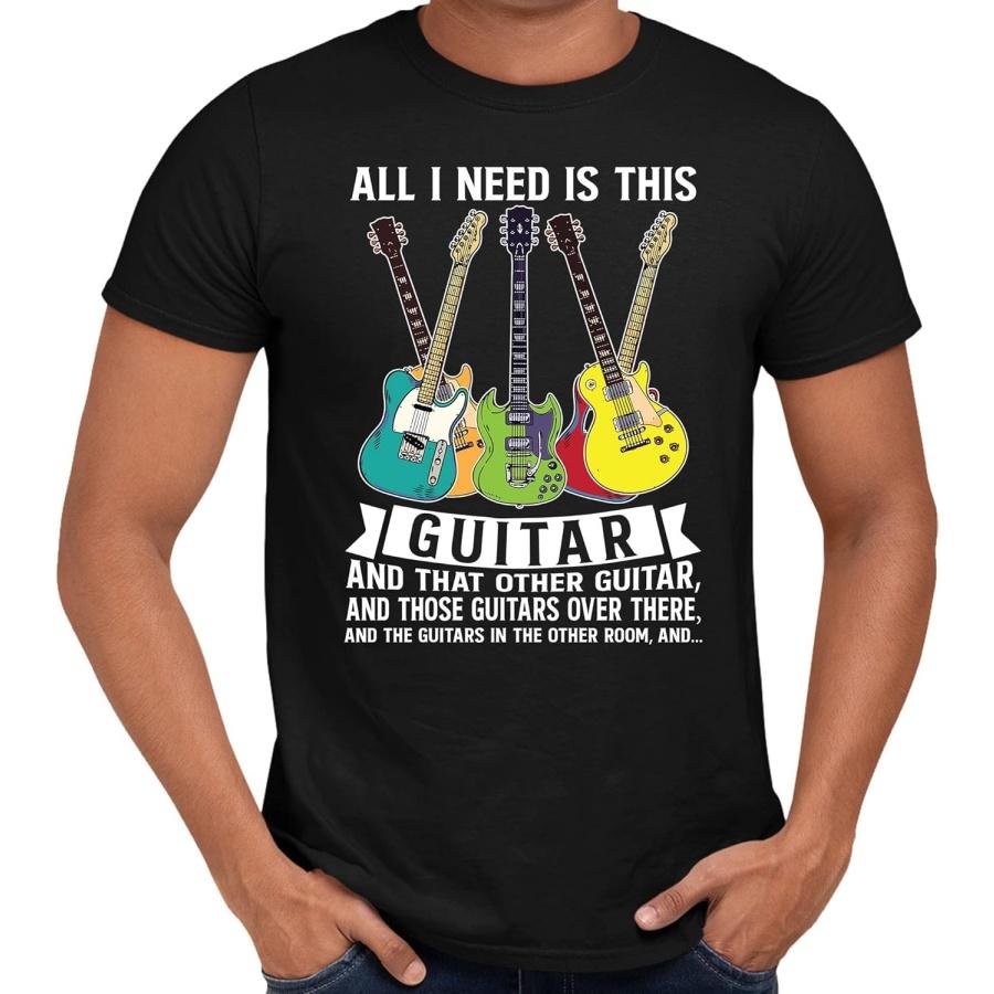 

Guitar Lovers Tshirt Funny Guitar Player All I Needs is This Guitar Gift T-Shirt for Men Women XXXXXL чорний