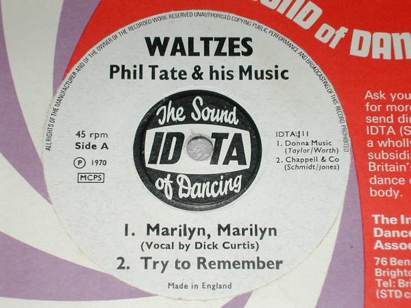 

7inch Record PHIL TATE & HIS MUSIC - Waltzes / Tangos IDTA11 IDTA 1970 UK Latin Used