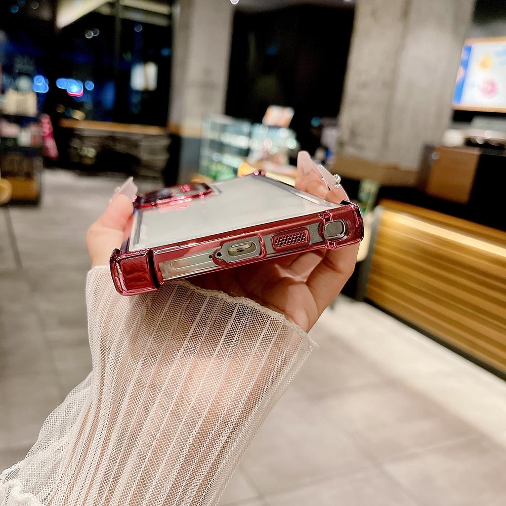 Custodie protettive trasparenti anti-caduta con quattro angoli elettrolitici per iPhone Samsung Huawei Honor Xiaomi Redmi OPPO Realme Vivo Infinix Tecno