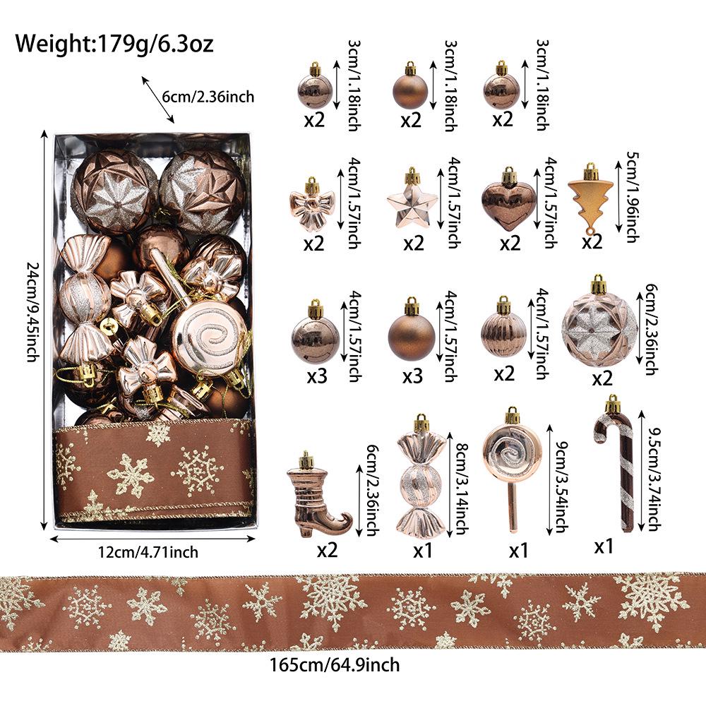 Christmas Tree Ornaments Set: Candy & Ball Decorations