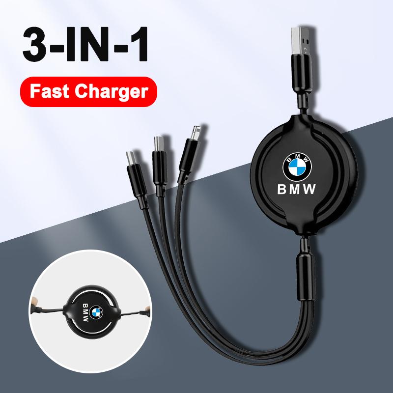 Car USB Cable Type C Micro USB Fast Charging Cable For BMW 50th Anniversary 1 3 5 7 series E83 F16 E70 BMW M M3 M5 Performance npmk56