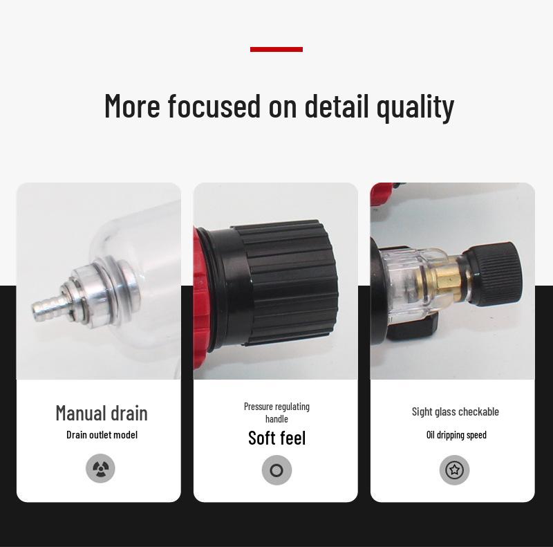 Airtac AFC2000 Doppio Filtro Pneumatico dell'Aria e Separatore Olio-Acqua