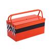 Dual-Handle Folding Metal Toolbox for Car and Auto Repair
