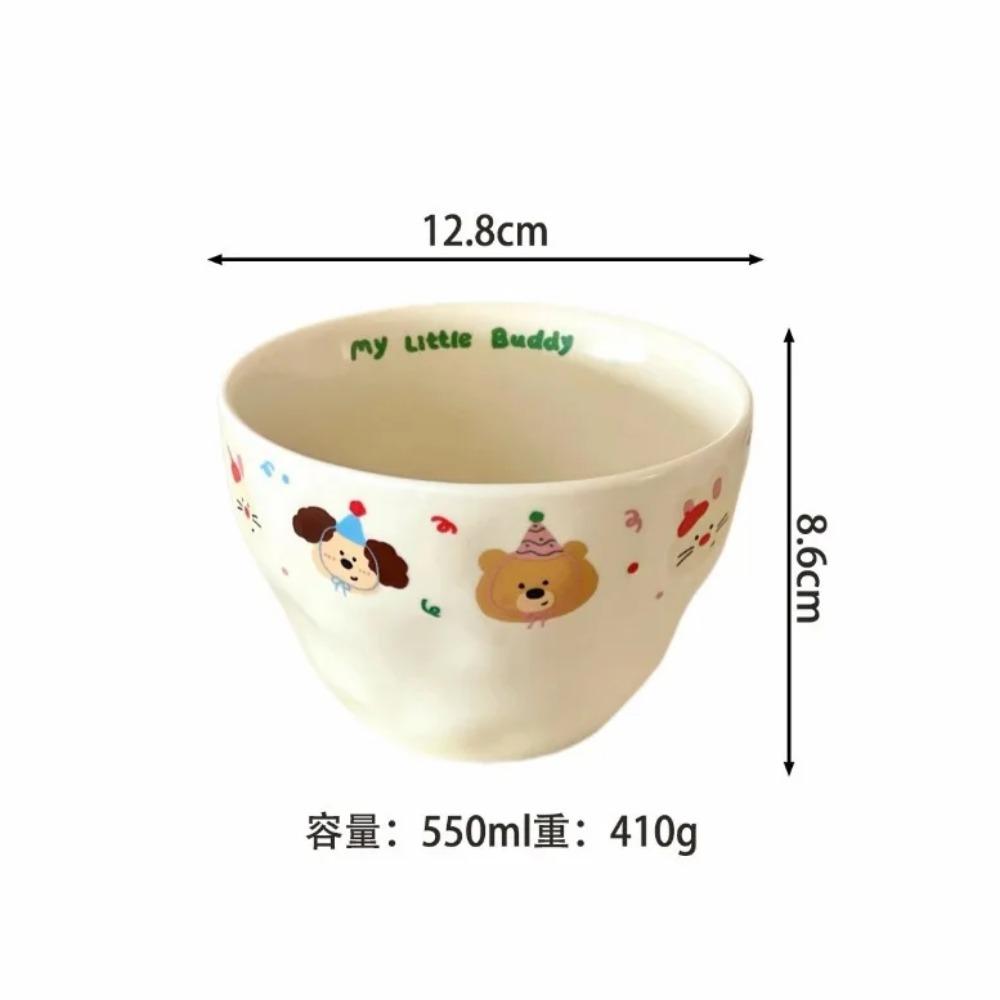 Hand-squeezed Ceramic Deep Plate, Cute Cream-colored Matte Pasta Plate, Salad, Breakfast Plate, Fruit , Vegetable