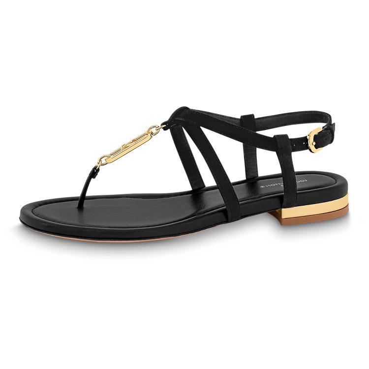 Louis Vuitton Dita One Strap Sandals Women's Black 1ABGT5