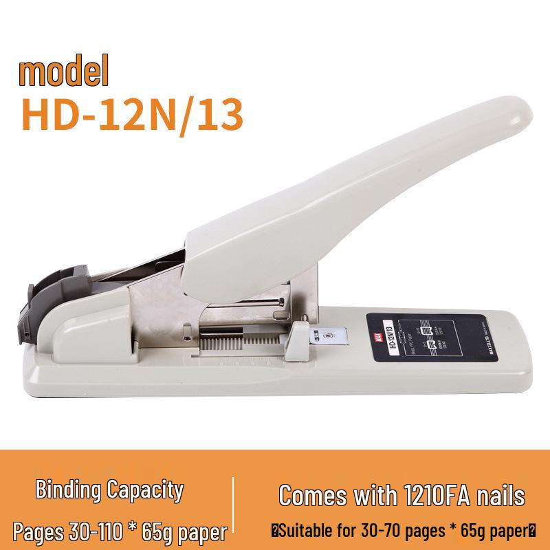 MAX Meikes Heavy-Duty Effort-Saving Thick Stapler for 240 Pages (Model HD-12N/24) - Popular Choice