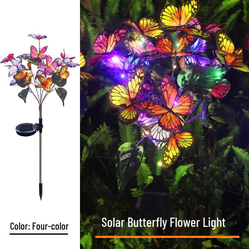

Solar LED Butterfly Flower Lantern: Outdoor Waterproof Ground Light for Courtyard and Square Decoration