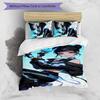 KPOP Hunter Juego de Cama de 3 Piezas Funda Nórdica Cierre Incluye 1 Funda Nórdica y 2 Fundas de Almohada para Todas las Estaciones Dormitorio Hogar Decoración de Dormitorio Universitario