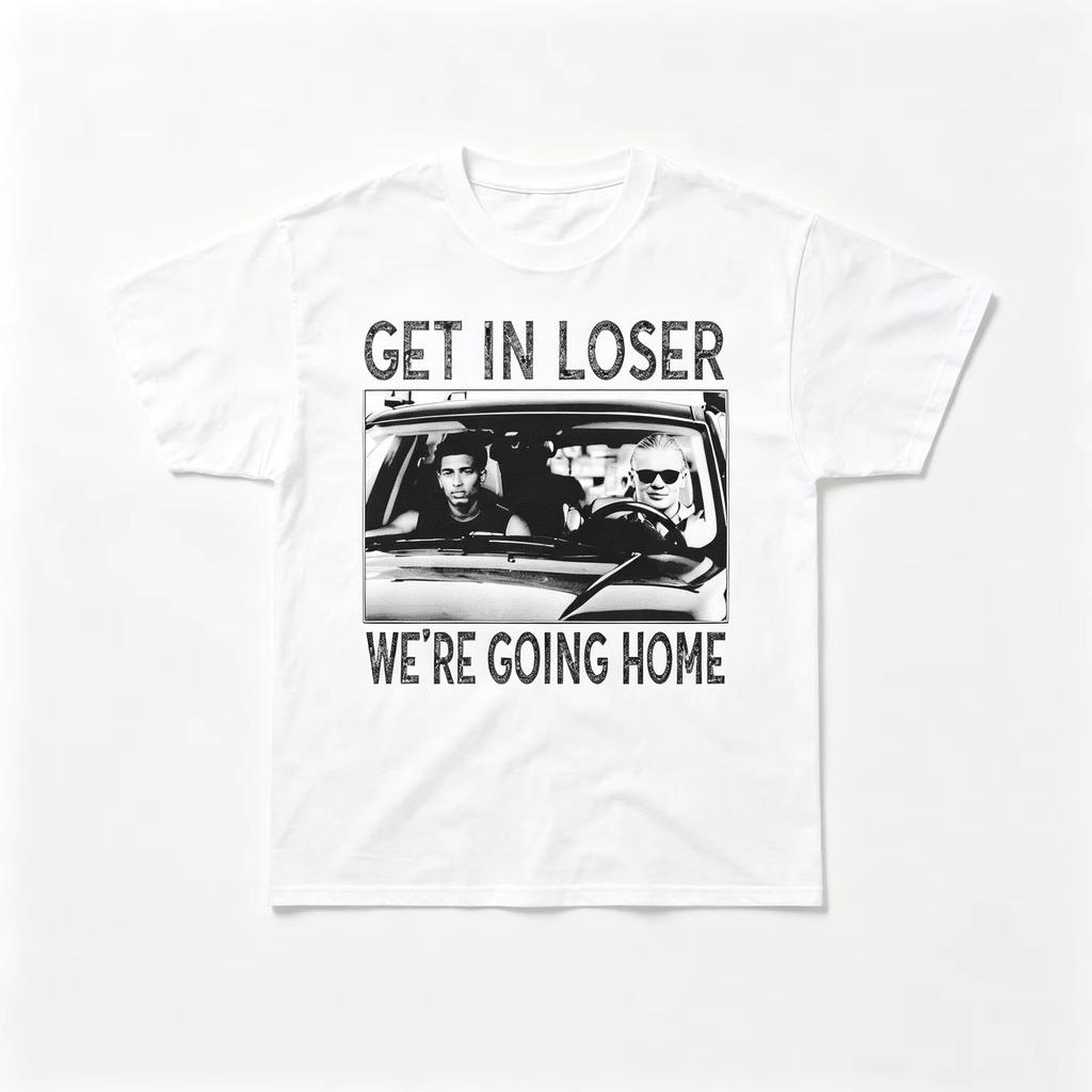 Erling Haaland Jude Bellingham Shirt Get in Loser We're Going Home Football Meme Oversized Streetwear T-Shirt Female Male Clothing