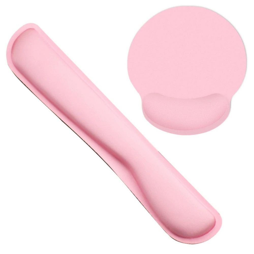 2Pcs/Set Comfortable Ergonomic Keyboard Wrist Rest Slow Rebound Wrist  Mat  Office Use