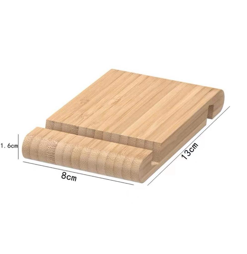 Bamboo Wood Phone Amplifier Stand: Universal Mobile and Tablet Holder