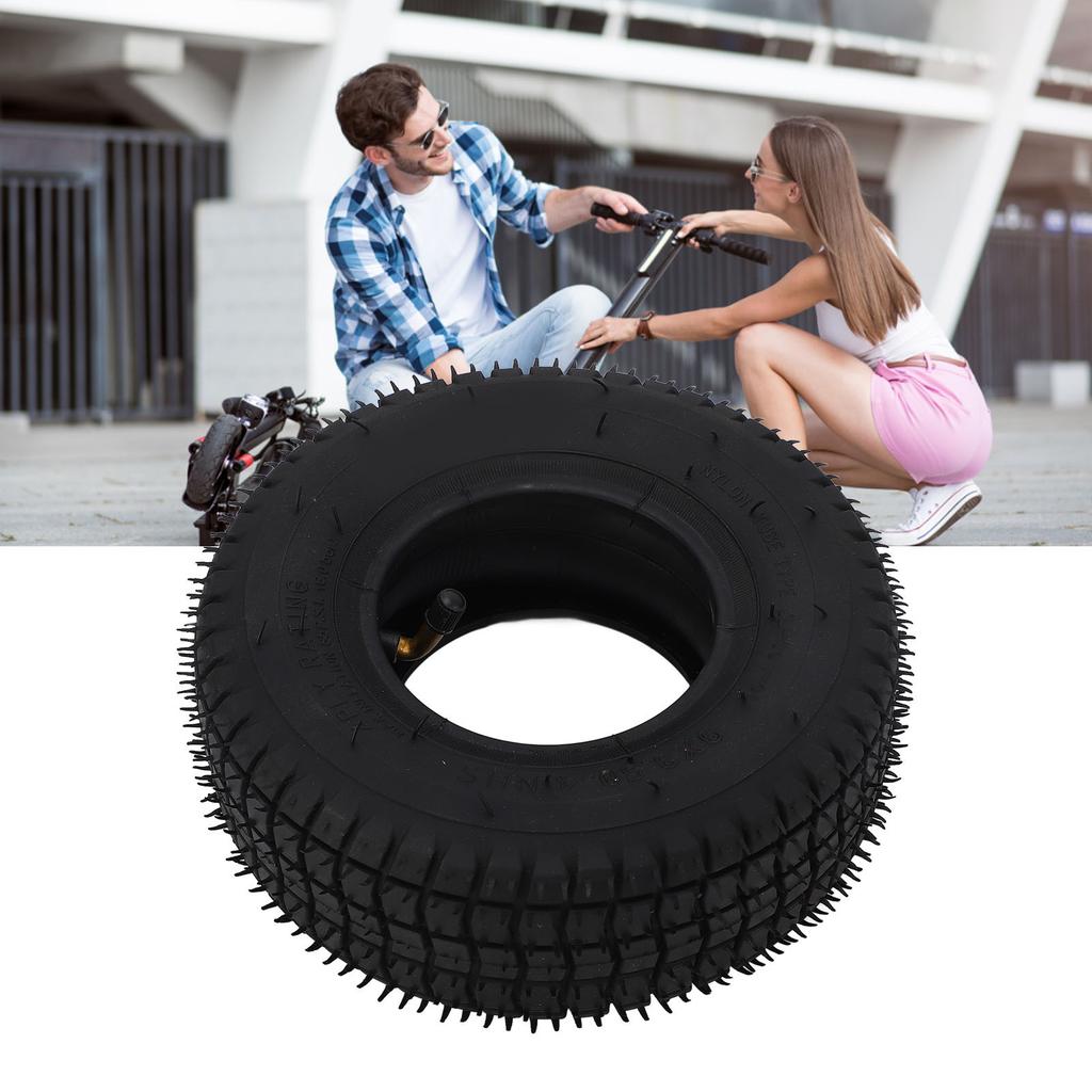 Electric Scooter Tire with Inner Tube Stretchable Tire Replacement Anti Slip Elastic Thickened 9x3.50 4 Tires