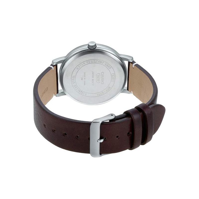 Casio STANDARD series simple fashion trend business casual classic pointer series large dial waterproof quartz movement leather strap MTP-E171L-5EVDF