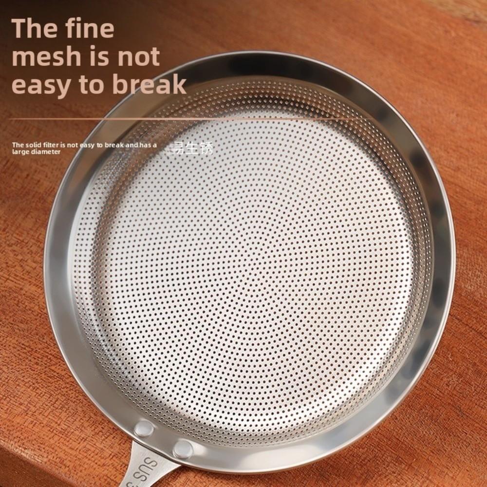 Fine Mesh 304 Stainless Steel Strainer Wooden Handle Dumpling Strainer Skimmer Spoon  Household Use