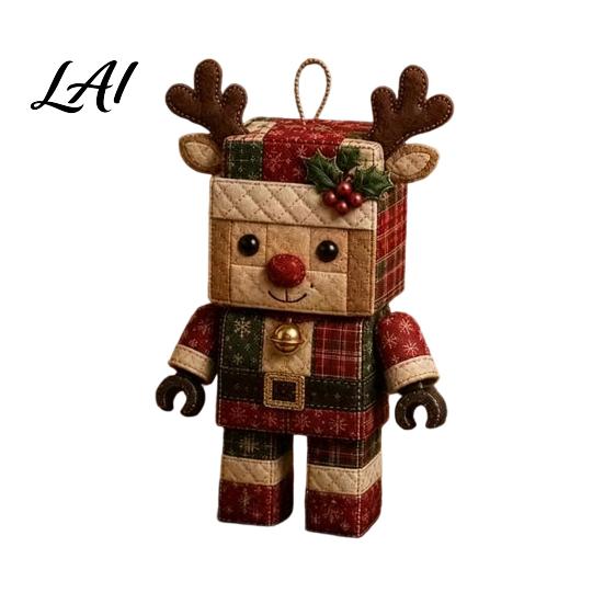 Handmade Christmas Tree Ornaments Halloween Rag Doll DIY Kit Patchwork Sewing Craft Set with Decorative Figure Kits Pre-Cut Fabrics Beginner-Friendly