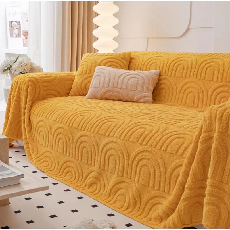 Sofa Cover Fabric with A High-end Feel, Can Be Spread and Covered. Sofa Blanket with A Winter Plush Sofa Towel. New Full Cover Towel