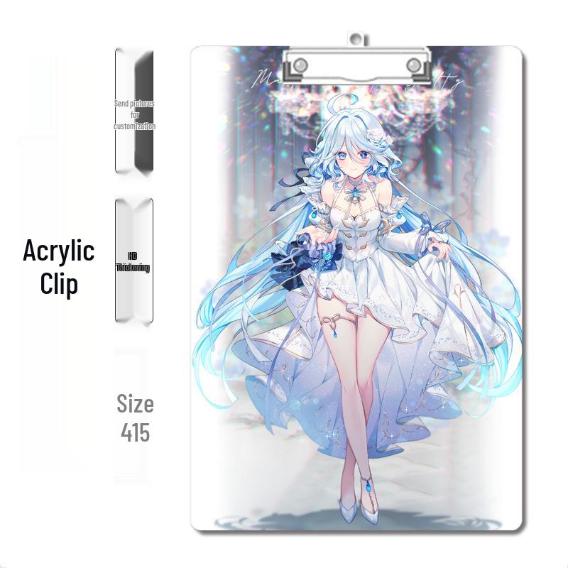 Anime Style Acrylic Clipboard and File Folder with Thickened Writing Pad