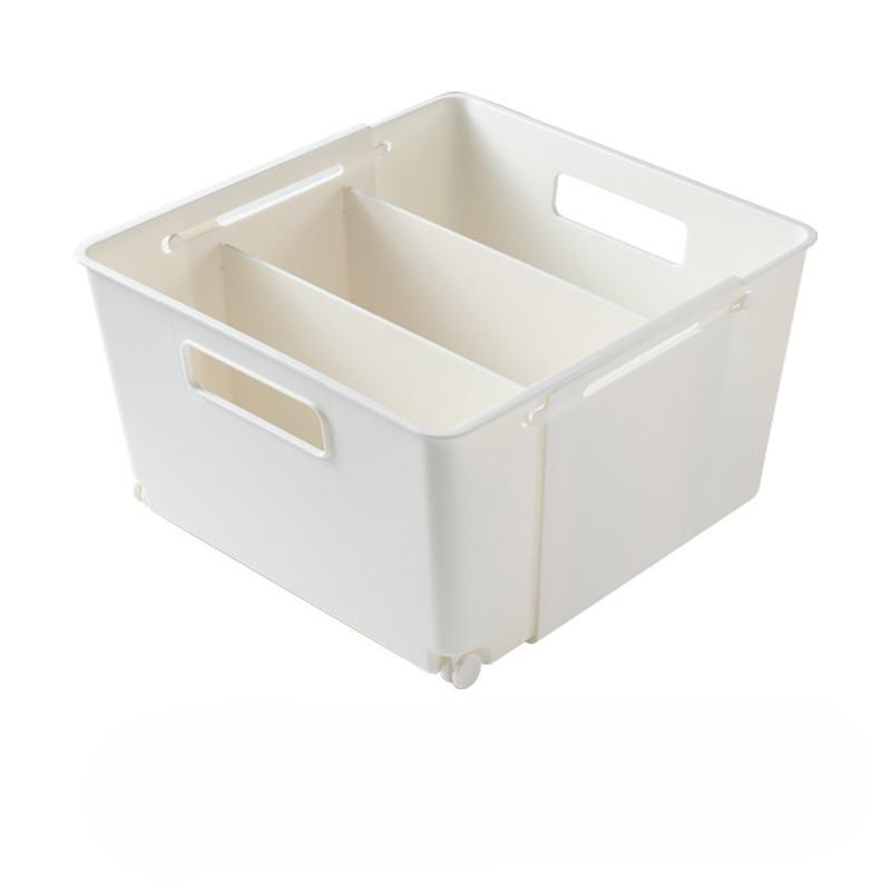 Retractable Partition Storage Box, Large-capacity Storage Basket, Household Roller Storage and Sundries Storage Basket