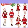 Weihnachten Weihnachtsmann Erwachsener Damen Roter Plüschkleid Anzug