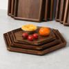 Cha Xun Solid Wood Black Walnut Rectangular Tea Tray