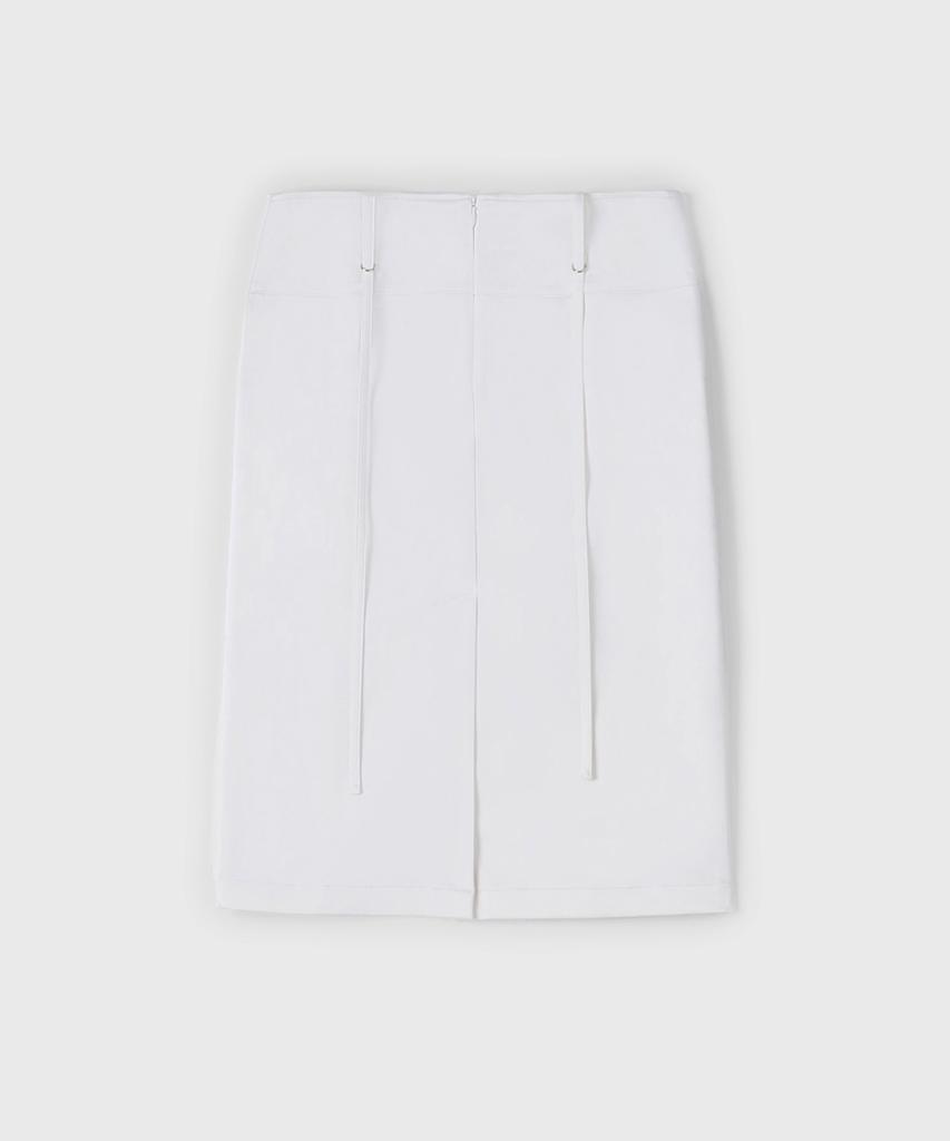 Yunse Piercing Satin Skirt (Ivory)