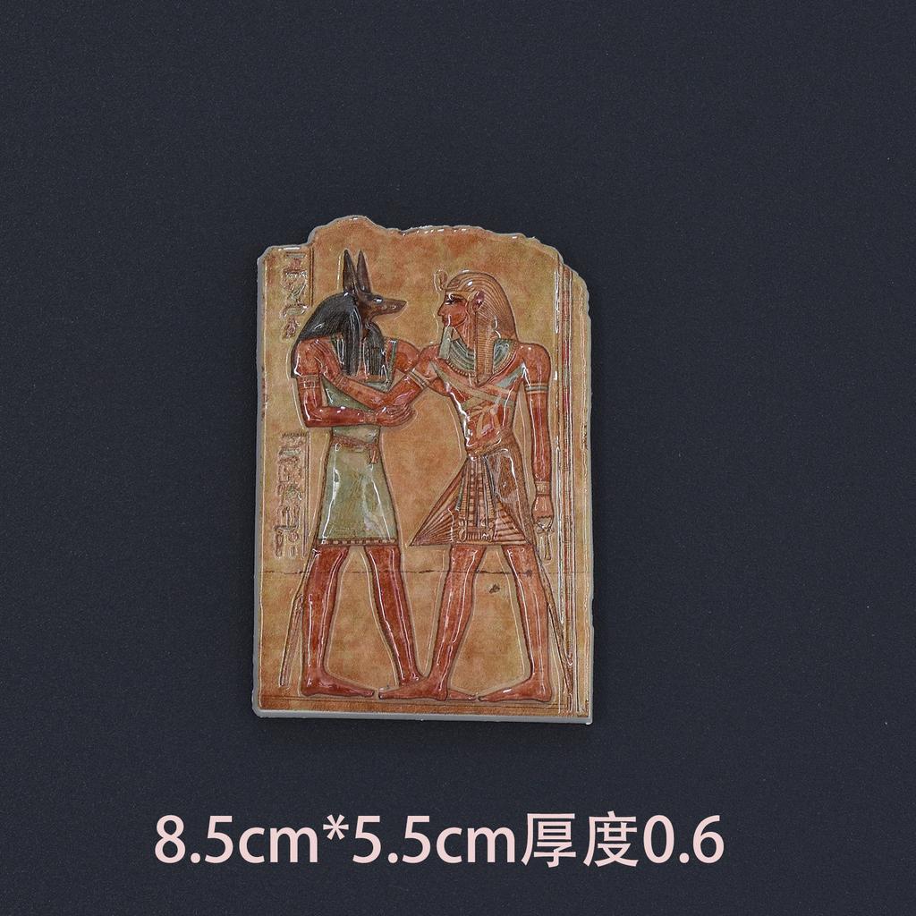 Egyptian Pharaoh Retro Magnet Resin Refrigerator Stickers Pyramid Culture Creative Decorations Home Office Magnetic Stickers