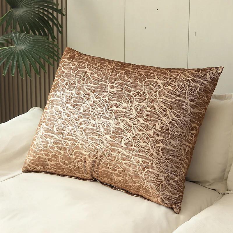55/60/70/80CM Peach velvet Large Square Pillowcase Coffee Sofa Back Huge Cushion Cover Washable Living Room Bedroom Pillow Cases