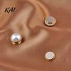 No Sew Safety Button 2Pcs Faux Pearl Magnetic Clothes Button, Fake Cat Eye Stone Brooch Decorative for Shirts Scarf Shawl, Clothing Magnet Portable