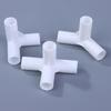 10 Pièces 12Mm Connecteur de Tuyau en Plastique Blanc Raccord de Joint Fixe pour Étagère Tente Bricolage Té Quatre Voies Droit Coude Crochet de Garde-robe Joint