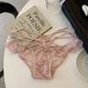 Women's Panties Mesh Ruffle Hollow Out Sexy Lace Flower Pattern Cotton Crotch Perspective Erotic Panties Thin Seamless Briefs