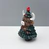 Cute Christmas Highland Cow Statue Resin Animal Sculpture Crafts Cow Figurine  Table