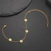 Cazador Gold Color Daisy Flower Mini Charms Bracelets for Women Stainless Steel Chain Bracelet Jewelry Birthday Gift 2026 Trend