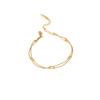 Titanium steel stainless steel double-layer round bead bracelet collarbone chain hot-selling sweet niche jewelry