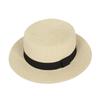 Flat Top Small Edge Straw Hat Men's Summer Vacation Shading Sun Protection Beach Hat Versatile Fashion Small Fresh Trendy Hat Women