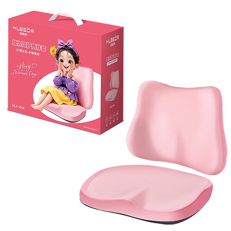 Hala Bear Sada bederní opěrky - Opěrka zad do auta a do kanceláře pro dlouhé sezení