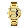 Fashion Men Irregular Tonneau Shape Quartz Watch Creative Rotating Dial Stainless Steel Bracelet Wristwatch