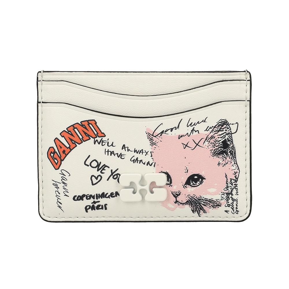 

Гаманець для карток Ganni з логотипом кота та бантом A7031 135 A7031 135