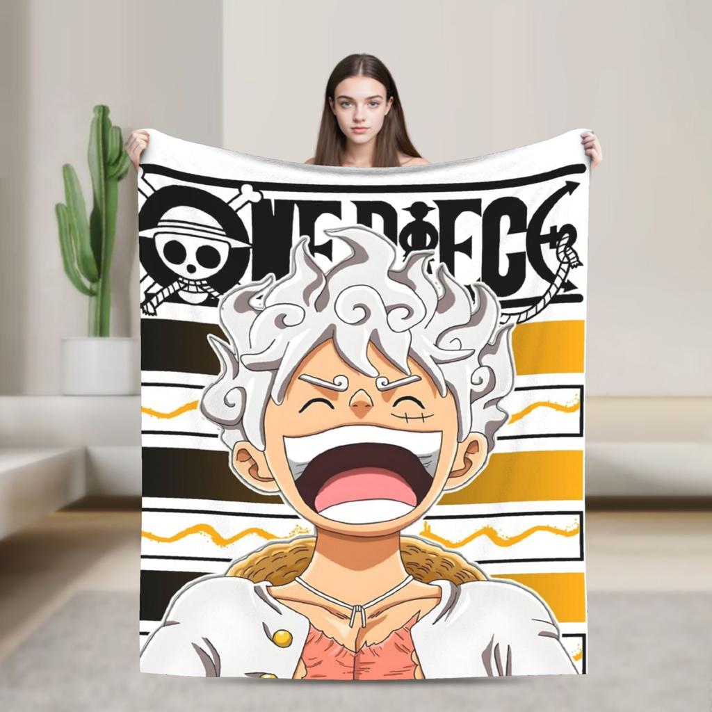 Luffy Blankets The Straw Hat Crew Flannel Awesome Warm Throw Blankets for Bed Sofa Decoration