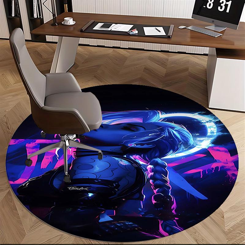Jinx (League of Legends) Chair mat Round Rug Office carpet, Non slip, Suitable for Living Rooms, Bedrooms Decor 1205538a