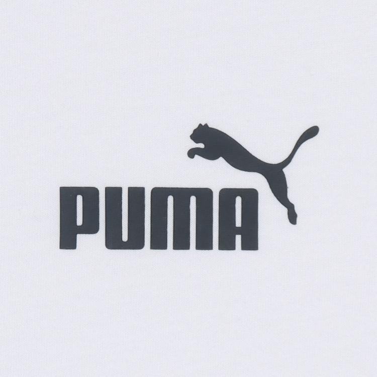 Puma Logo Print Casual Sport Crew Neck Pullover Long Sleeve T-Shirt Men Tops White 845924-02