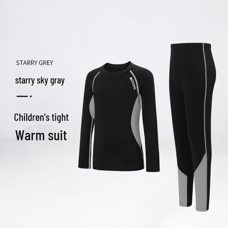 HuiLi Children's Quick-Dry Fleece Ski Suit Base Layer Set for Boys 