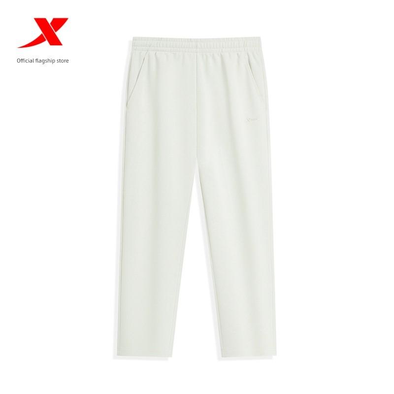 Xtep Sports Pants Autumn New Men s Knitted Breathable Sweatpants Loose Running Long Pants Straight-Leg Versatile Casual Pants L серый