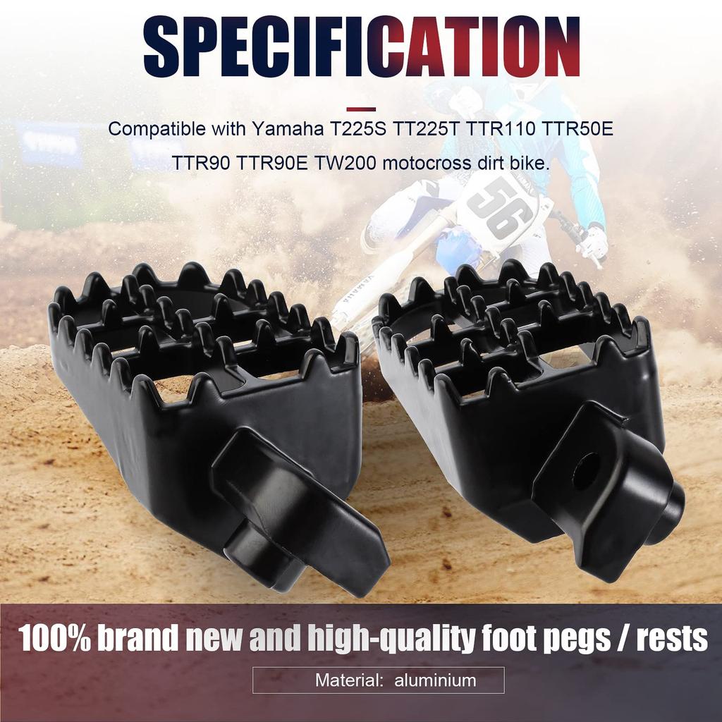 QAZAKY Svart Aluminium Fotpinne Vila Fotstöd Fotpinnar XR50 XR50R XR70R XR70R XR80R